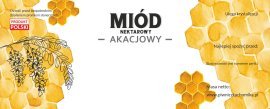 KPL. 100 ETYKIET MIÓD NEKTAROWY AKACJOWY 154 x 60 MM BEE8191