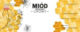 KPL. 100 ETYKIET MIÓD NEKTAROWY LIPOWY 154 x 60 MM BEE8207