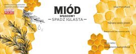 KPL. 100 ETYKIET MIÓD SPADZIOWY - SPADŹ IGLASTA 154 x 60 MM *8221