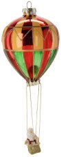 Steklena božična kroglica – balon na vroči - BOZ4556