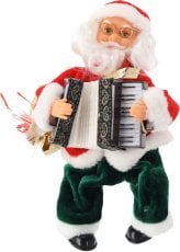 Božiček z akordeonom – igrajoči LED 25,5 cm - SAT6512