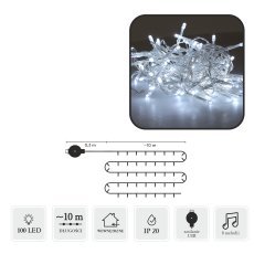 LED lučke z melodijo USB 100L hladno bela - LED8509