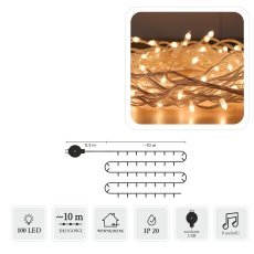 LED lučke z melodijo USB 100L multicolor - LED8516