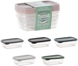 Komplet 3 pravokotnih posod Trend Box 0,6L - HOB021015