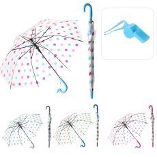 Polavtomatski klasični manjši senčnik z vzorcem pik, pak. 12 kos - UMB4316