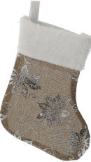 Božična nogavica 20 cm - srebrna - GIF8333
