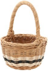 Ratanova košara z ročajem 13 cm – naravna - DRA7329