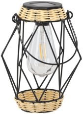 Solarna kovinska svetilka 22 cm LED - črna - LAP5924