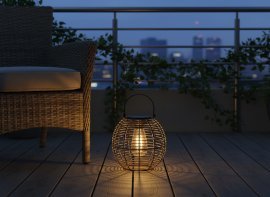 Chomik - Solarna svetilka 19 cm LED - rjava - LAP6037