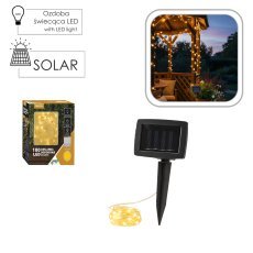 Solarne LED lučke na žici, 100 lučk - toplo bela - SOL6031