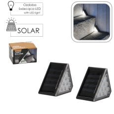 Komplet 2 solarnih stopniščnih svetilk 9 LED - toplo bela - SOL4644