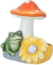 Vrtna figurica – Muharica s cvetom LED - GOT7867