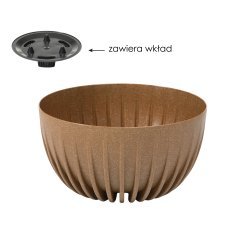 Chomik - Cvetlični lonec Mira Eco Wood 30 cm – naravni les - LAM9438
