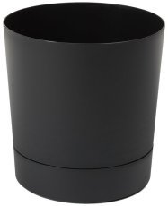 Cvetlični lonec z podstavkom Aura 14,5 cm - črn - LAM41220