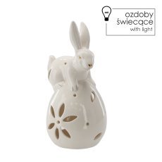 Velikonočna dekoracija zajček na jajcu led, pakiranje 4 kosi - GOT6846