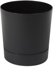 Cvetlični lonec z podstavkom Aura 28 cm – črn - LAM41268