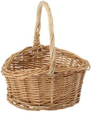 Ratanova košara z ročajem 22 cm – naravna - DIR03_8284