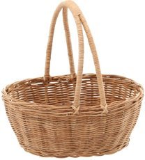 Ratanova košara z ročajem 26 cm – naravna - DRA01_8741