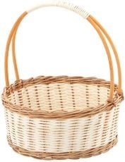 Ratanova košara z ročajem 30 cm – naravna - DRA04_8796