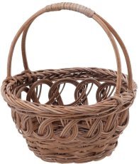 Ratanova košara z ročajem 17 cm – rjava - DRA07_8857