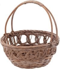 Ratanova košara z ročajem 23 cm – rjava - DRA07_8864