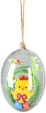 Velikonočni okrasek – piščanček v plastični krogl - SUN9335