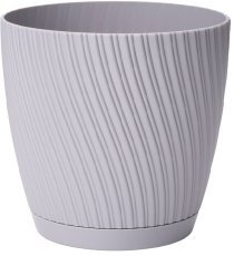 Cvetlični lonec s podstavkom Mika 23 cm - platina - FOM4513