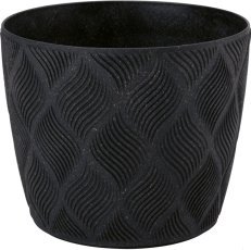 Cvetlični lonec Flow Petit Eco Wood 19 cm - črn&nbsp;- FOM2952