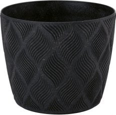 Cvetlični lonec Flow Petit Eco Wood 23 cm - črn - FOM1894