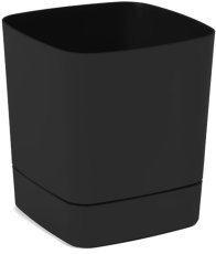 Cvetlični lonec z podstavkom Clima 19 cm - črn - LAM41411