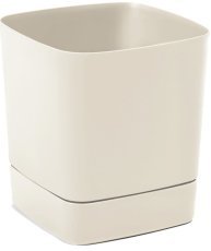 Cvetlični lonec z podstavkom Clima 25 cm - bež - LAM81420