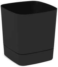 Cvetlični lonec z podstavkom Clima 25 cm - črn - LAM41428