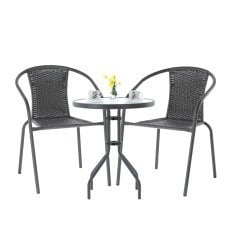 Vrtni sestav pohištva Bistro – siv - NEO5252KPL