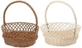 Ovalna ratanova košara z ročajem - DRA4200