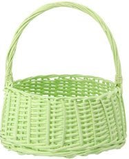 Ratanasta košara z ročajem 26 cm – zelena - DIR05_8321