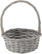 Košara iz vrbovega šibja z ročajem 26 cm – siva - ILS01_8383