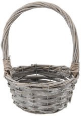 Košara iz vrbovega šibja ročajem 20 cm – siva - ILS01_8390