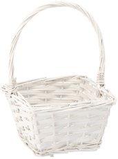 Košara iz vrbovega šibja z ročajem 24 cm – bela - ILS02_8413