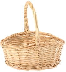 Košara iz vrbovega šibja z ročajem 28 cm – naravna - ILS05_8499