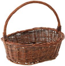 Košara iz vrbovega šibja z ročajem 41 cm – rjava - ILS06_8512