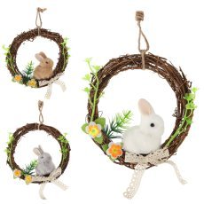 Velikonočni okras – venček z zajčkom - SUN9229
