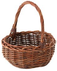 Košara iz vrbovega šibja z ročajem – svetlo rjava - ILS07_8543