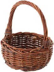 Košara iz vrbovega šibja z ročajem – svetlo rjava - ILS07_8550