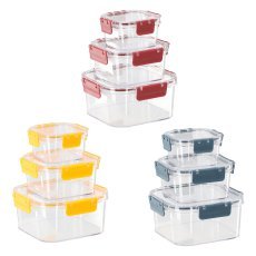 Komplet 3 kvadratnih posod 0,4/0,9/1.8L - LOK00797