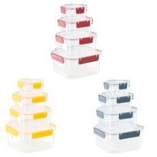 Komplet 4 kvadratnih posod Clara 0,4/0,9/1,8/2,9L - LOK00653