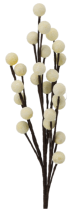 Chomik - Dekorativna trava – kroglice 84 cm bele - TER3365