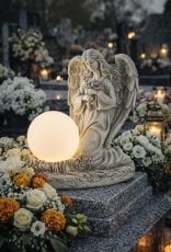 Figura Angel z LED kroglo - DED1635