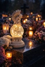 Figura Angelček na krogli LED - DED1734