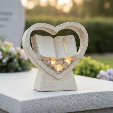 Figura Srce s knjigo LED - DED1758