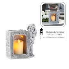 Figura Angelček z LED svečo - DED1819